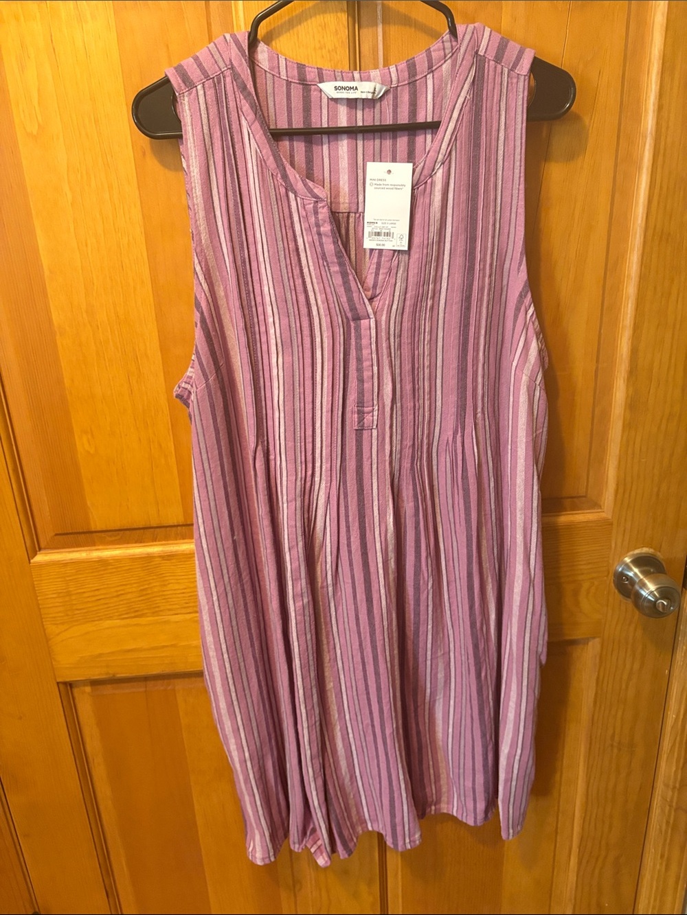 Sonoma  Striped Sleeveless Dress